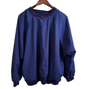 Gary Player Golf Windbreaker Mens XL Navy Blue Pullover V-Neck Mesh Lined Jacket
